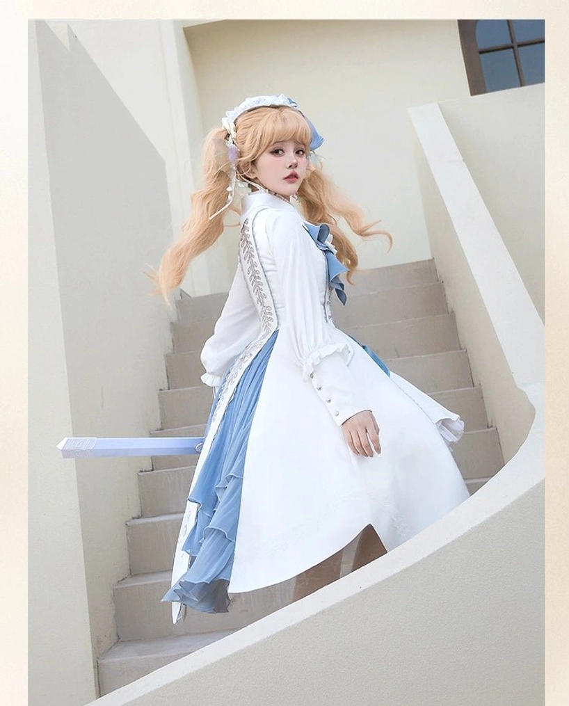 Ouji Lolita fishbone embroidered vest texture artistic hand-stitched 250000 stitches craftsmanship detail