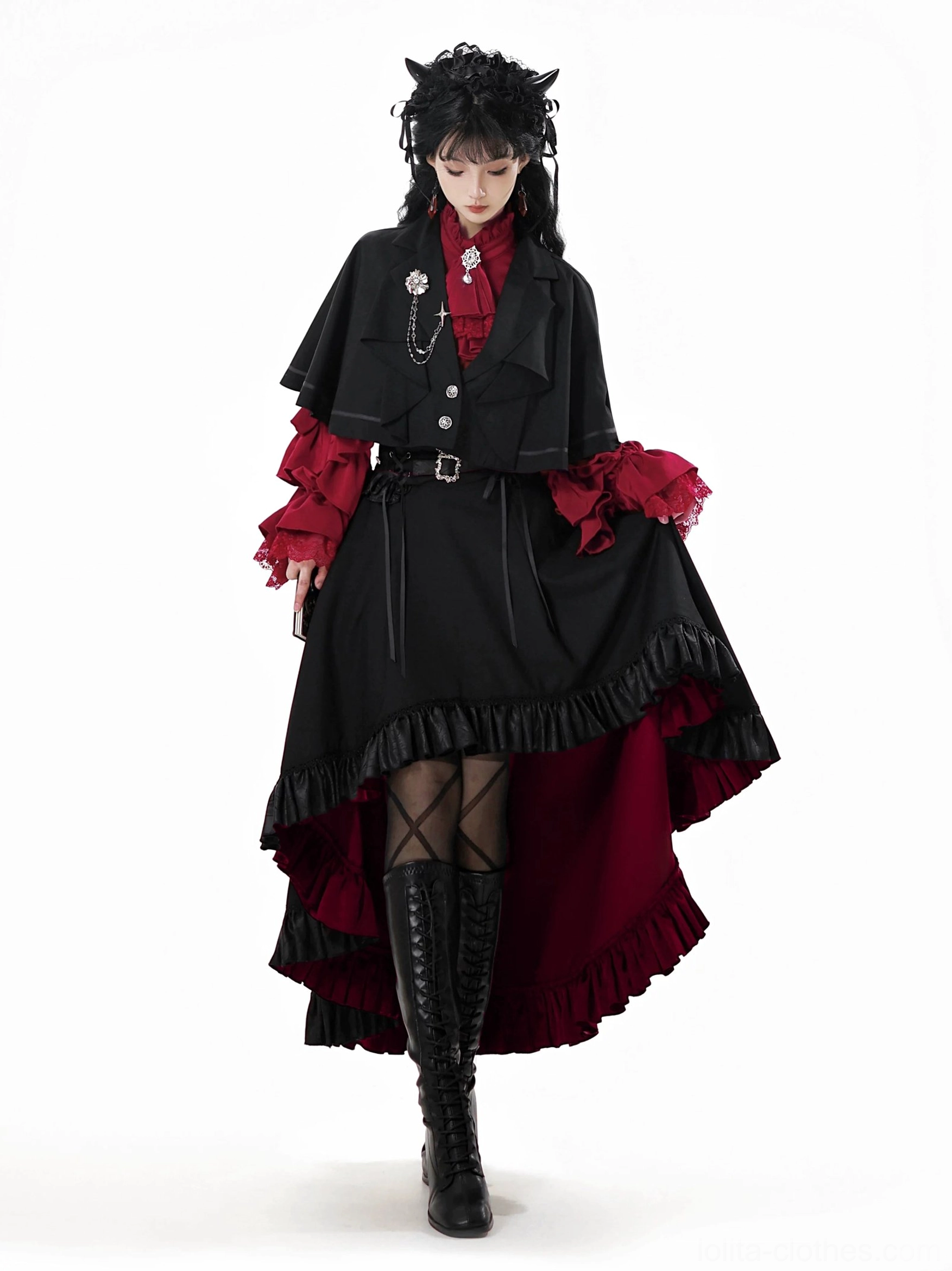 Ouji lolita blouse styling guide with accessories top hat chains gloves waistcoat sophisticated ensemble coordination recommendations
