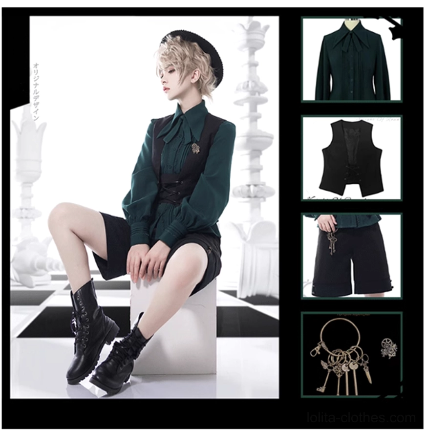 Black Ouji Lolita waistcoat styling occasions from tea parties to cosplay and artistic photography shoots