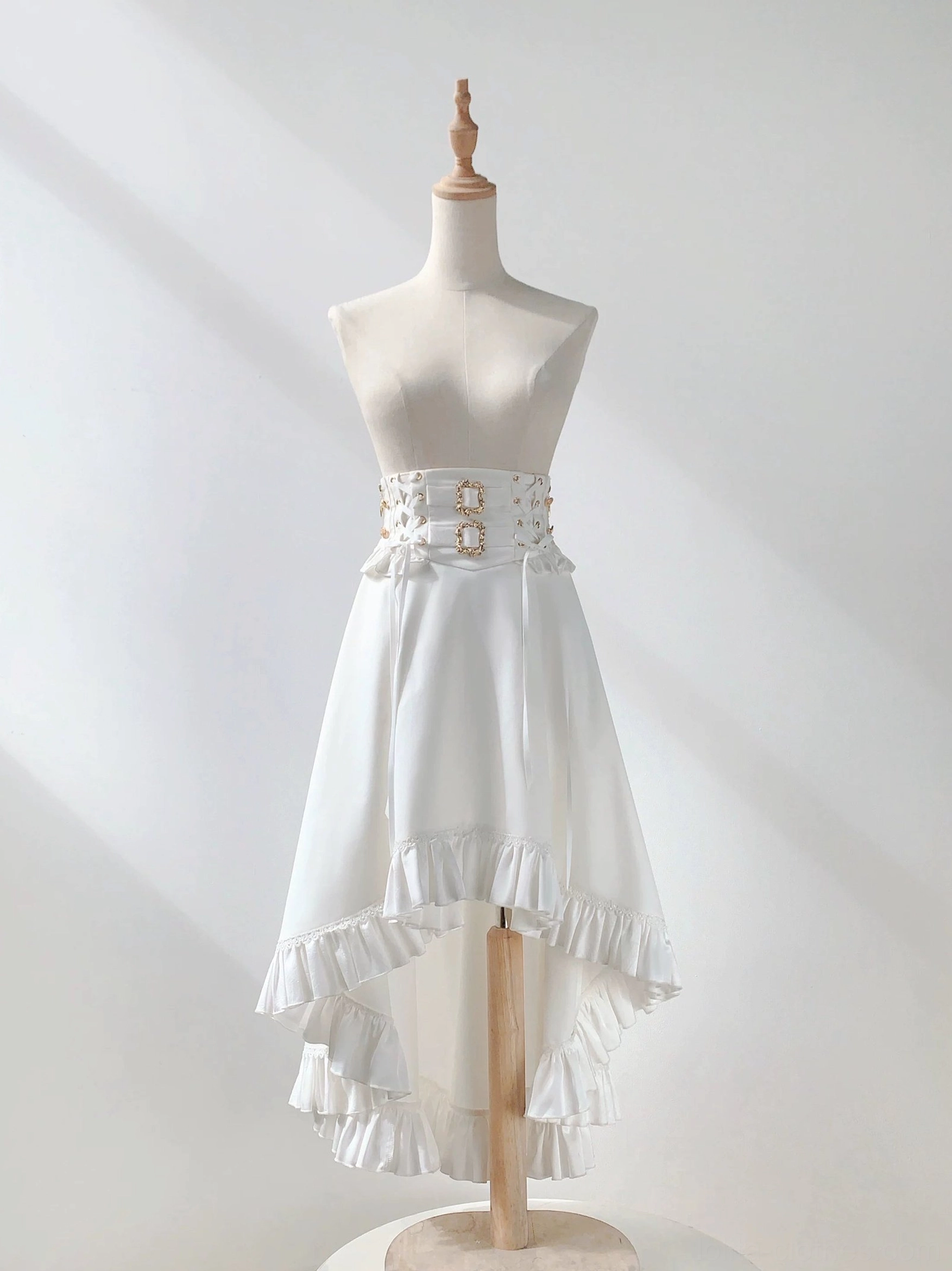 Ouji Lolita collection white and red jabot accessory detachable stand collar embellishment piece