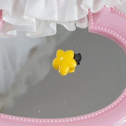 Pastel star hair clip product image showcasing smooth glossy surface and detailed metal clip craftsmanship