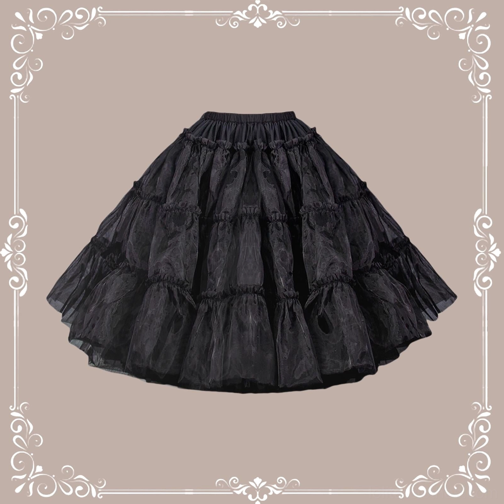 Petticoat waist elastic and cotton lining interior detail showing premium construction materials and professional stitching for durability