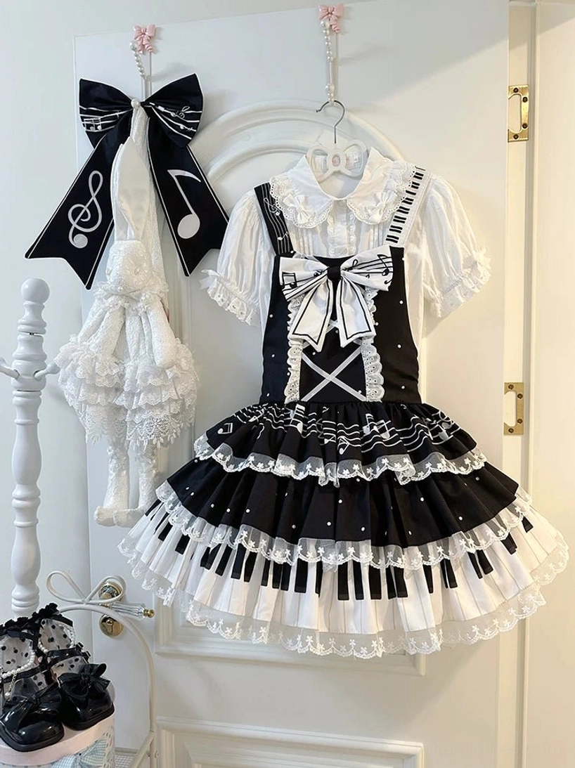 Piano Key Polka Dot Lolita Salopette Care Instructions - Washing Drying Storage Guidelines for Old School Lolita JSK Maintenance and Longevity