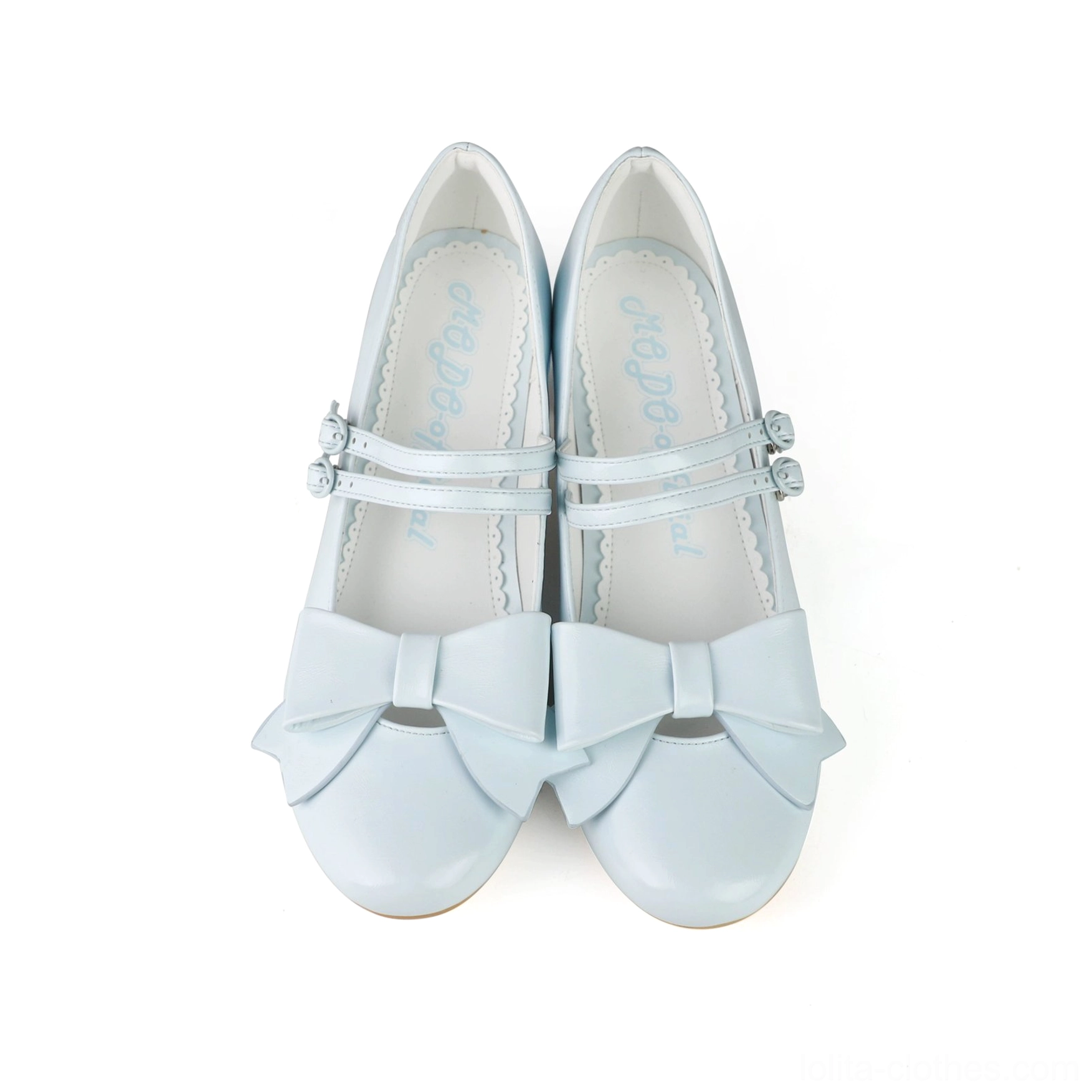 Pink and gray Lolita Mary Jane shoes color comparison flat lay multiple shade variations showing palette diversity and color accuracy product options