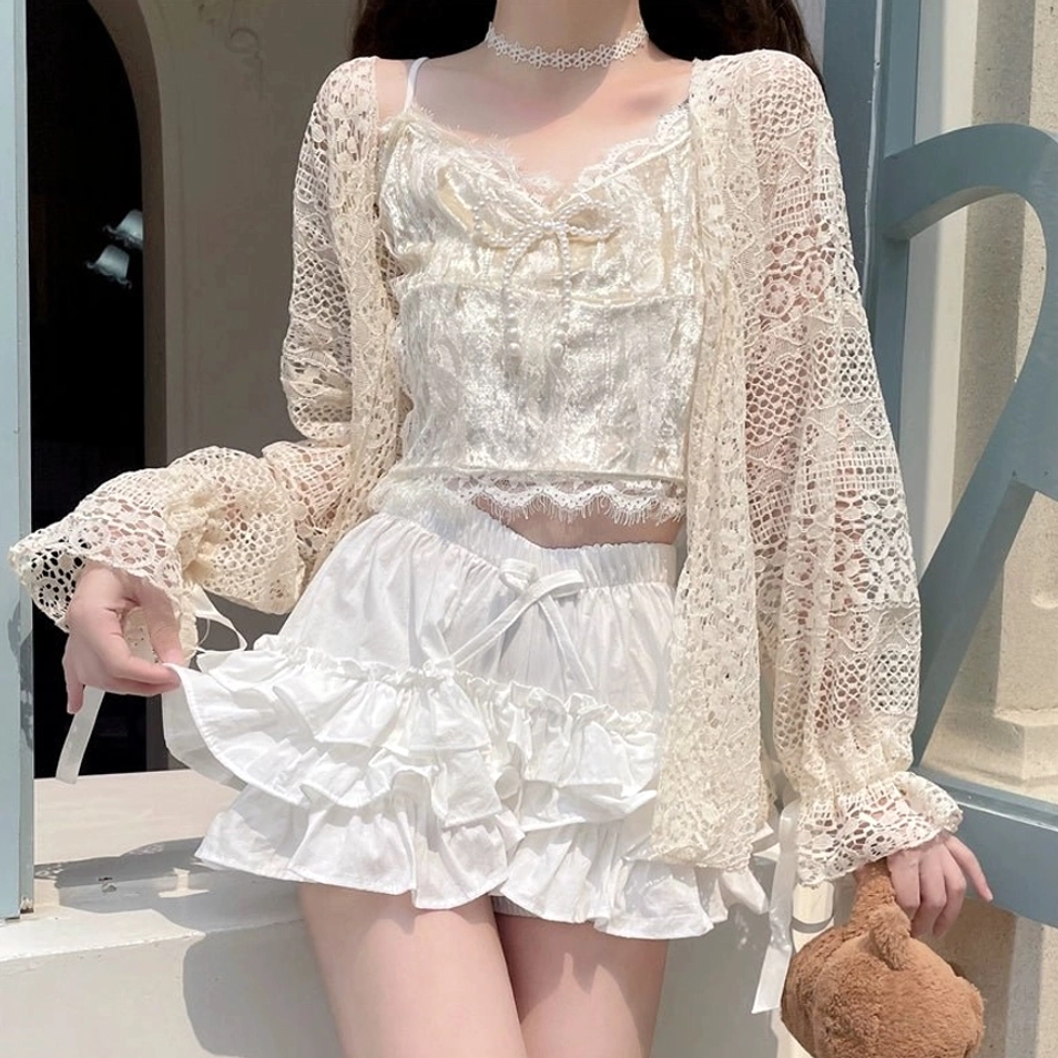 Pink ruffle bloomers movement demonstration flowy ruffles voluminous silhouette lolita aesthetic showcase authentic bloomer design
