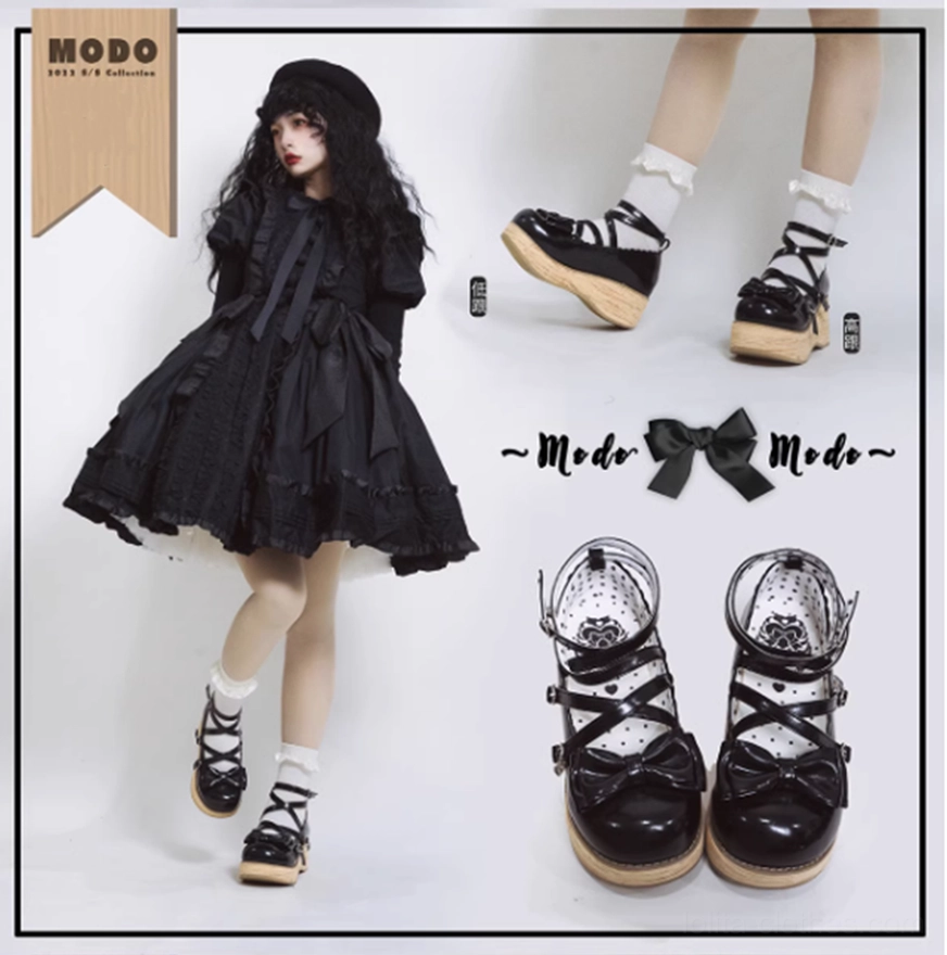 Pink sweet lolita platform Mary Jane shoes worn perspective showing comfortable fit and on-foot appearance