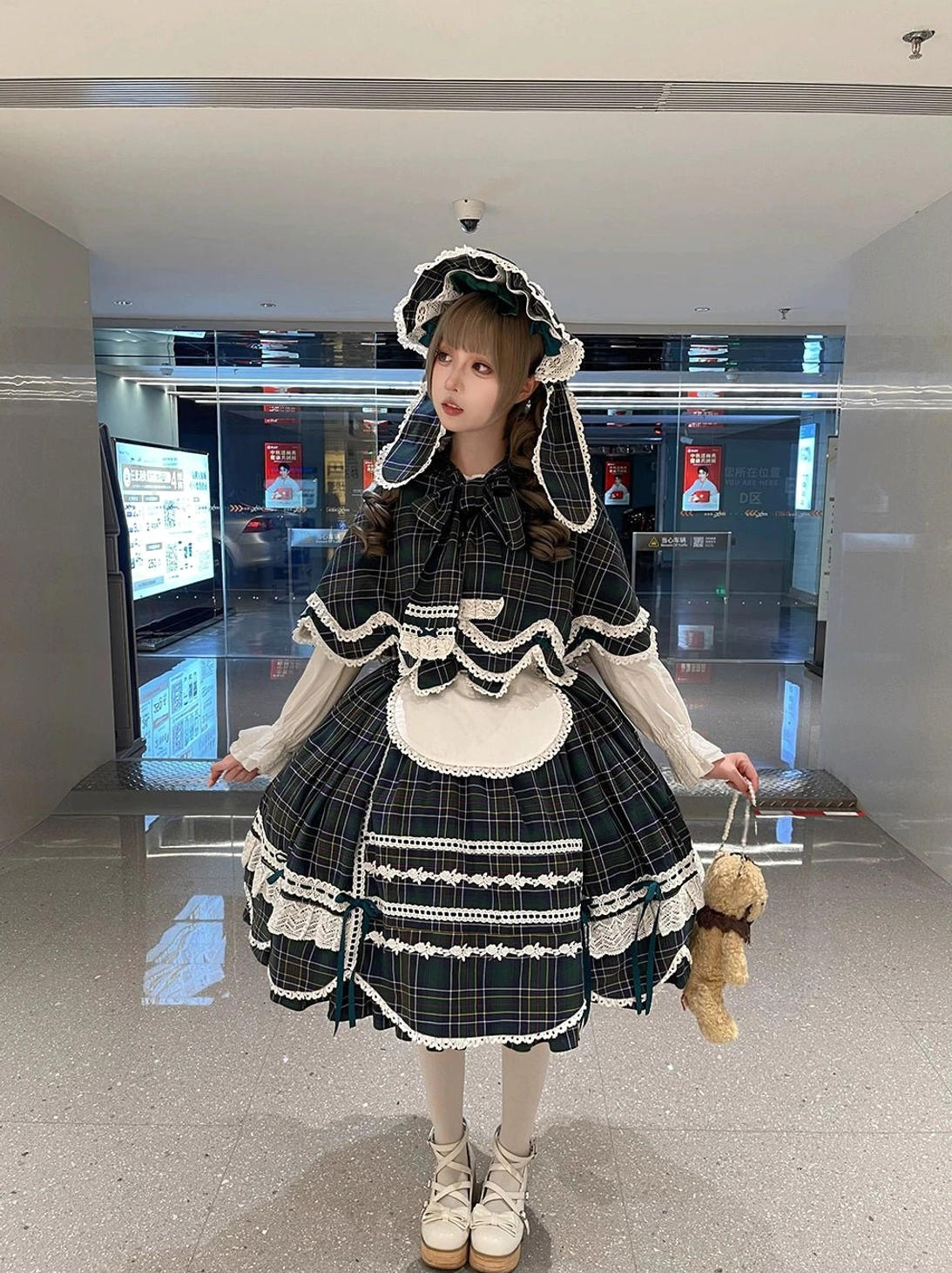 Plaid Petal Bunny lolita jumper skirt dress air drying shade method fabric care maintenance longevity preservation
