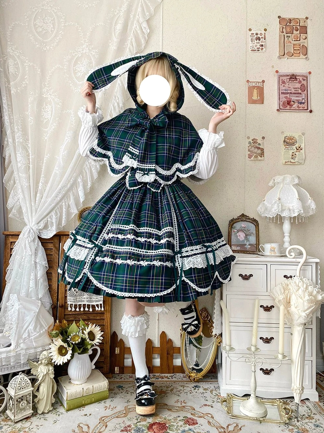 Lolita jumper skirt dress styling inspiration multiple coordinate options fashion composition creative layering suggestion