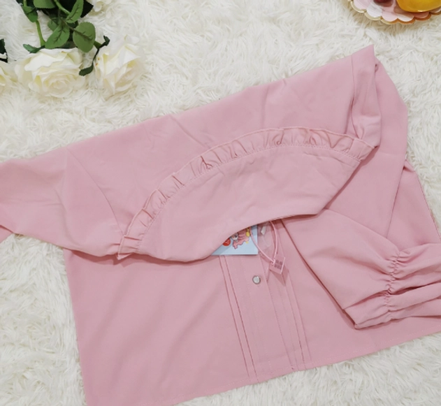 Plus size Lolita blouse color swatches reference guide for wine red light blue creamy white light pink black light green and ivory color matching coordination