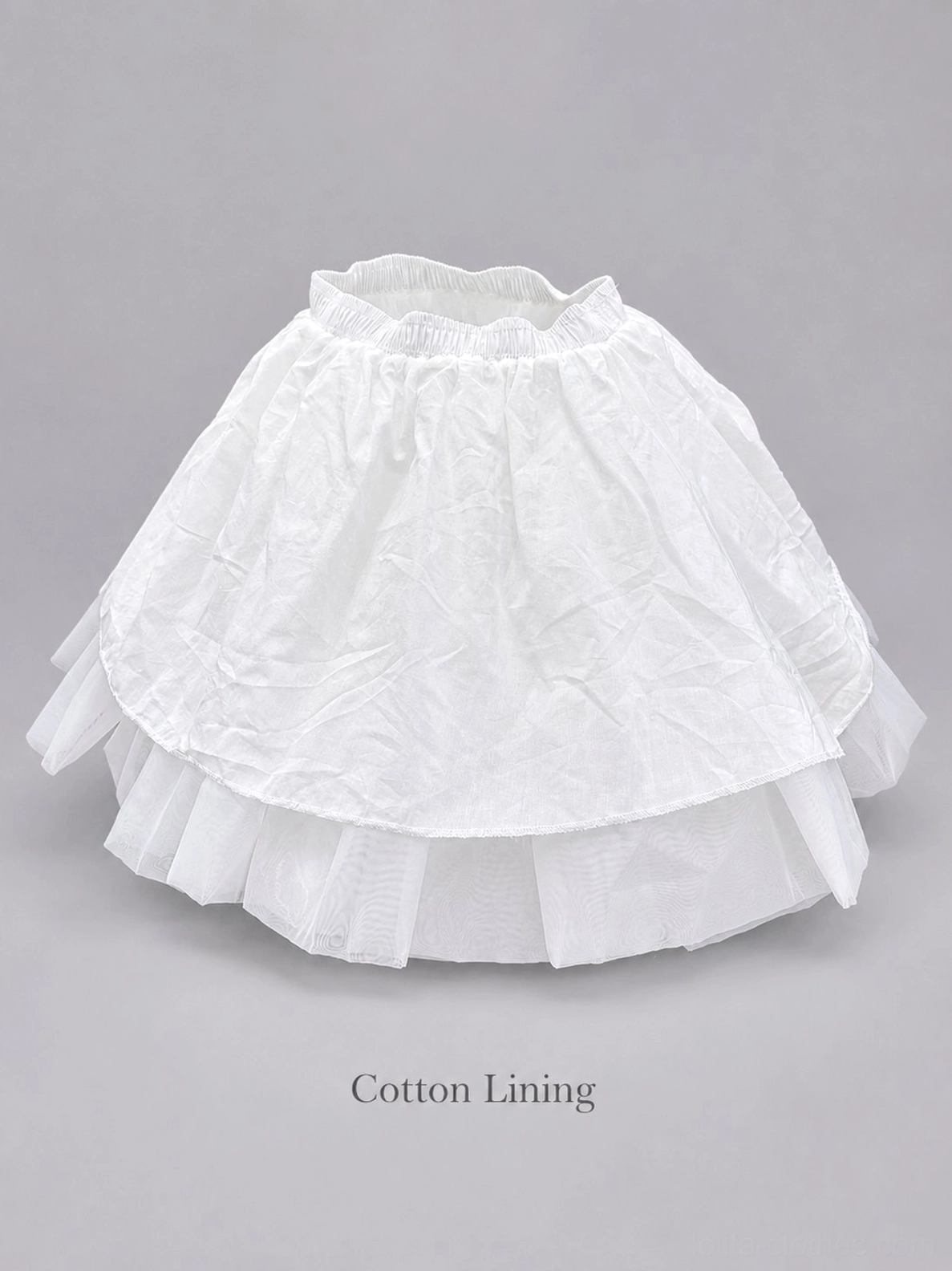 Plus size sugar puff petticoat on dress form displaying generous fit and inclusive sizing for diverse body types
