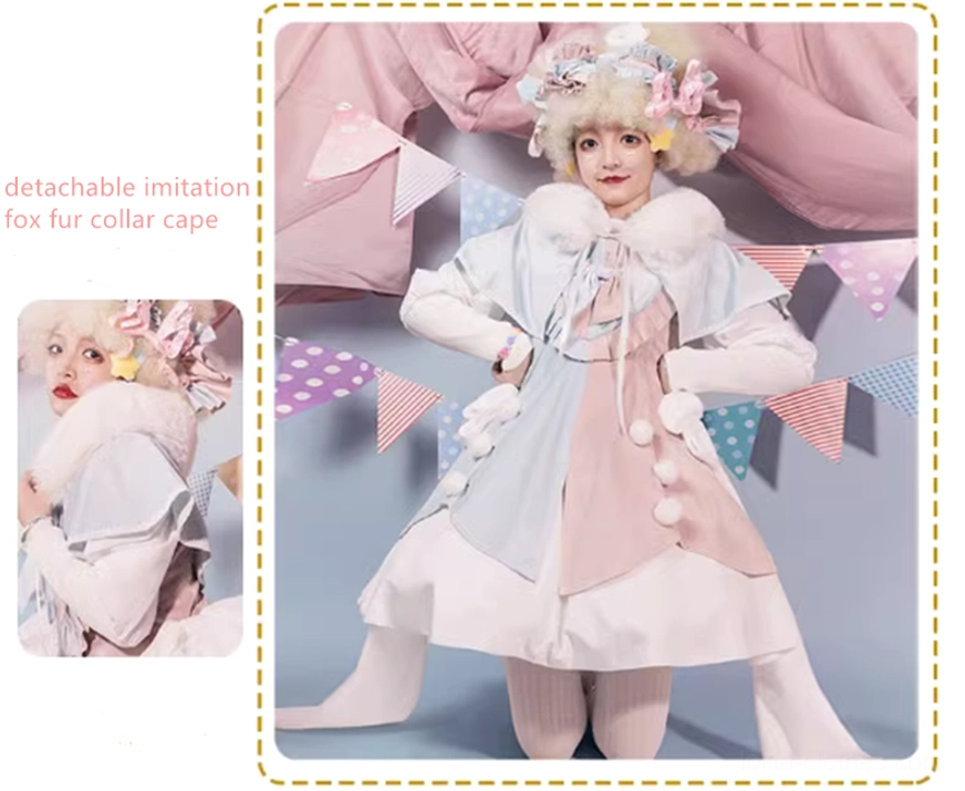 Plus size sweet lolita jumper skirt umbrella shaped hem handmade petal layering dimensional silhouette red color