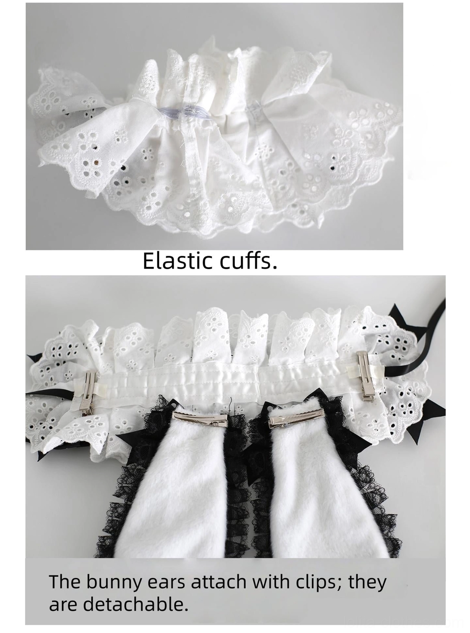 polka dot lolita headdress worn with coordinate full outfit styling lolita fashion aesthetic