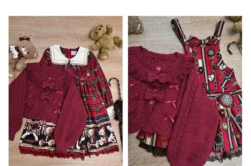 Premium Knit Ruffle Cardigan Lolita 50% Recycled Fiber Sustainable Fashion Ethical Production