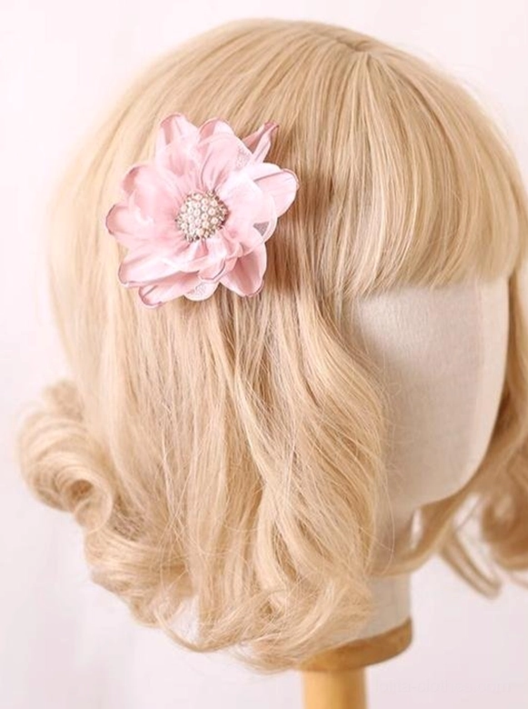 Premium quality lolita organza flower hairpin wrinkle resistant durable materials