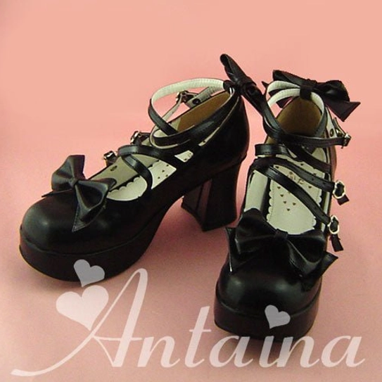 Purple glossy sweet Lolita Mary Jane platform shoe showcasing lustrous finish for eye-catching mysterious aesthetic coordinate styling