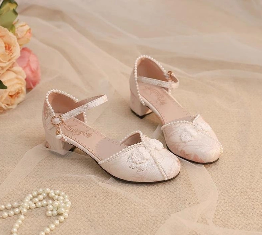 Qi Lolita Mary Jane blue chunky heel shoes maintenance care delicate embroidery preservation tips