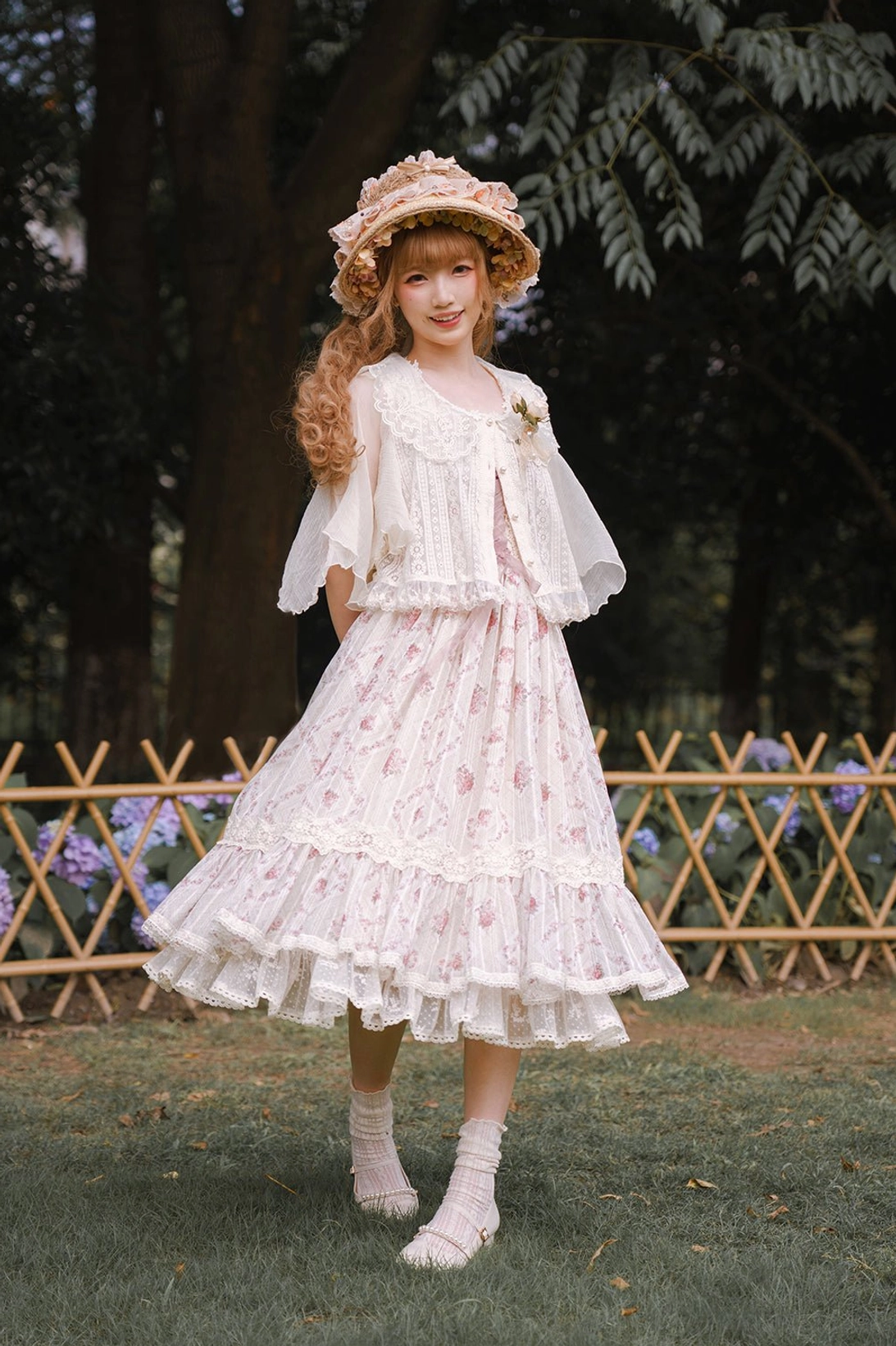 retro lolita blouse with water-soluble lace and cotton lace accents Victorian neckline detail