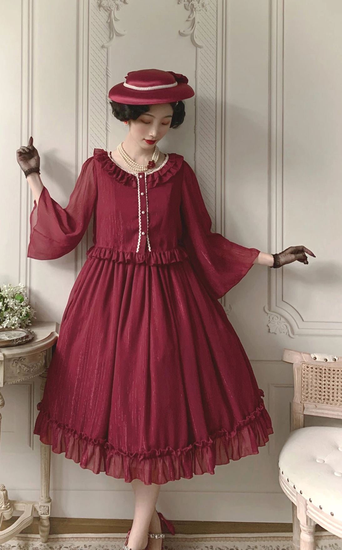 Rhine riverside lolita cardigan paired with complementary pieces demonstrating complete coordinate styling options and versatile layering possibilities for lolita fashion expression