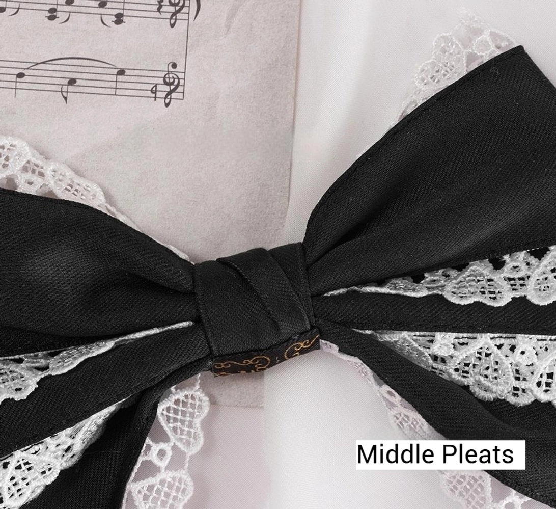 Rose red clip-on sweet lolita bow hair accessory alternative angle view product display