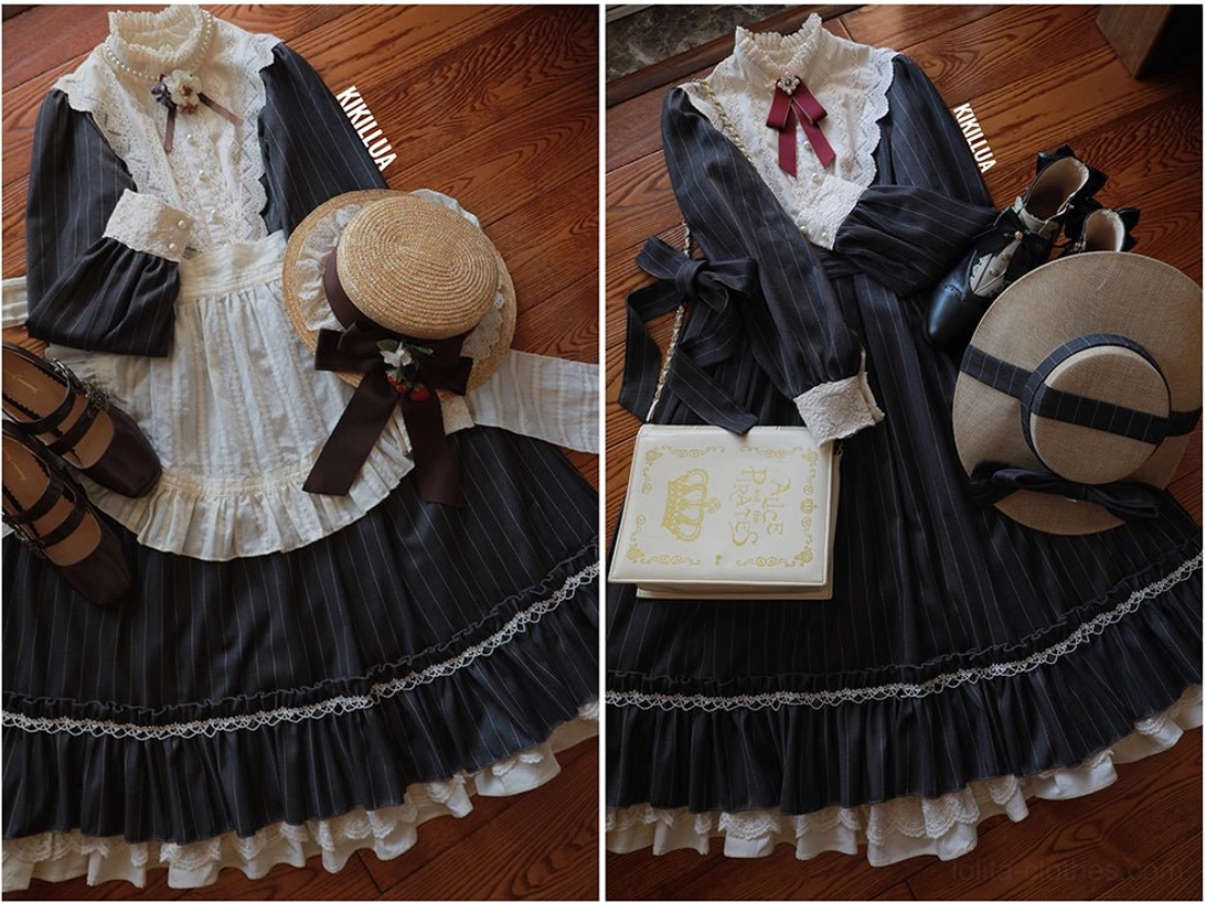 Rose Silhouette Lolita one-piece dress made-to-order customization option showing personalization details and custom sizing features