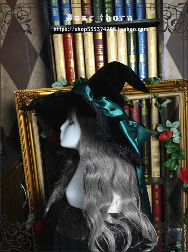 Champagne light gold ribbon sacred cross witch hat luxurious shimmer lolita headpiece color option