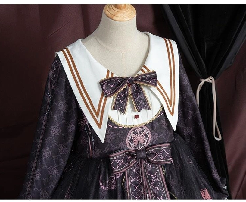 Sailor collar lolita one-piece dress key style differentiator, thoughtful design honoring traditional aesthetics, practical modern considerations, all-day comfort