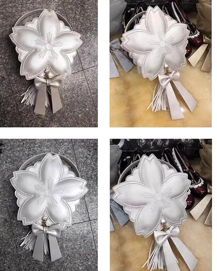 Sakura lolita handbag leather bow tassel premium accent details craftsmanship quality finishing touches