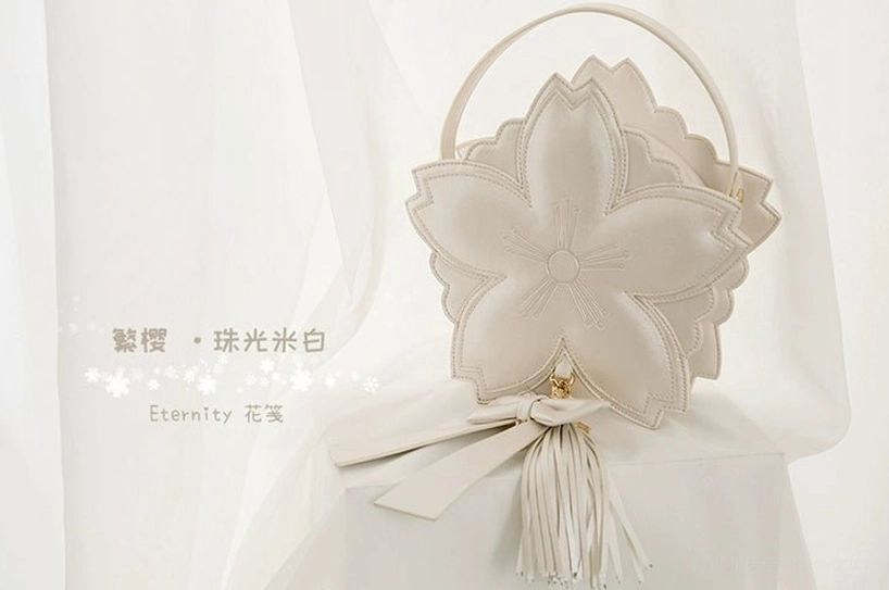Sakura lolita handbag size comparison small and large versions dimension demonstration functional capacity