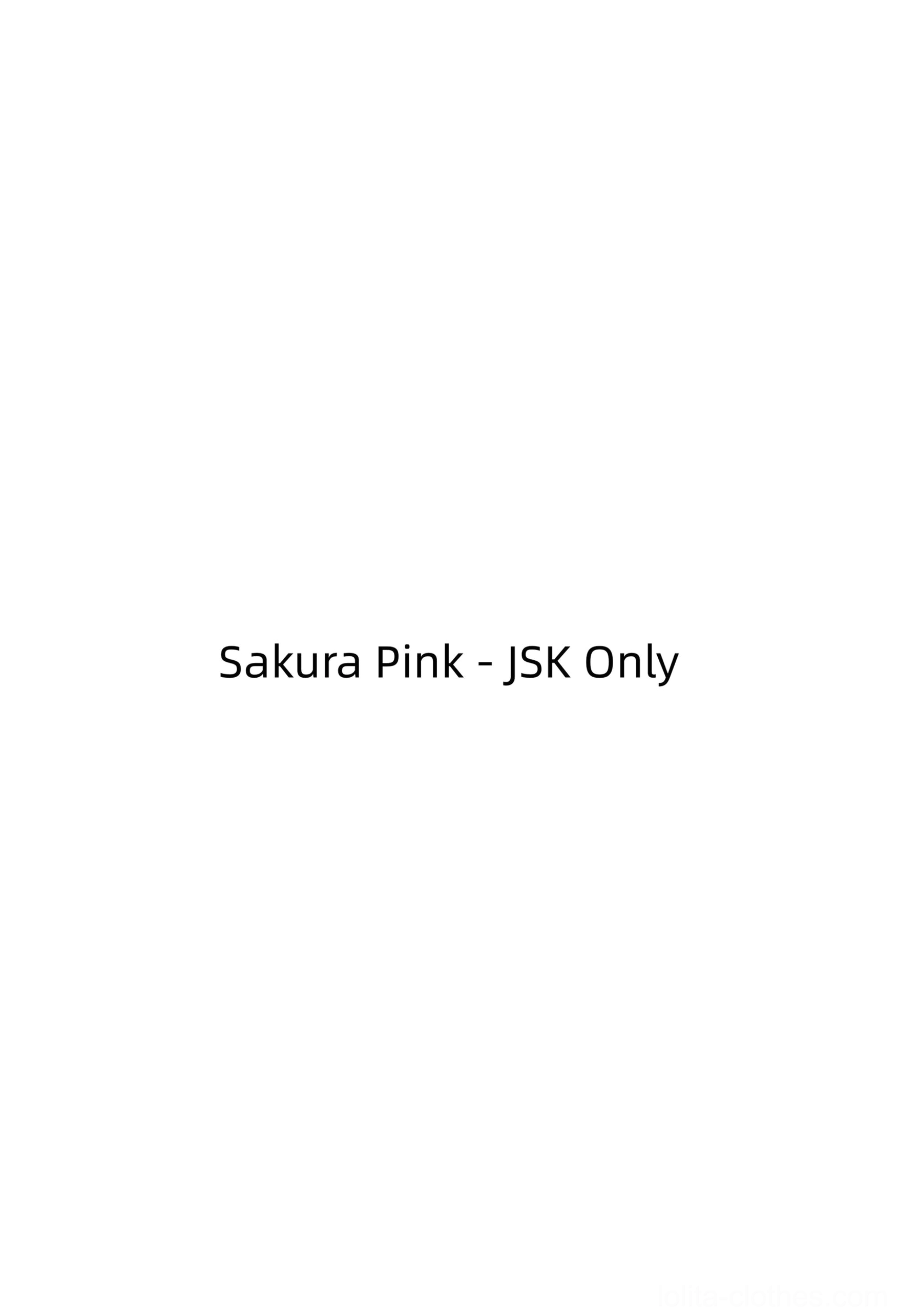 Sakura pink classic lolita JSK dress with pink lace trim and matching inner blouse - front full-body shot in vintage setting showcasing romantic floral color inspiration