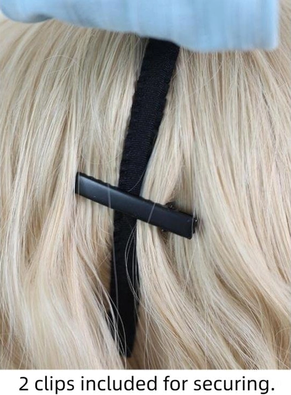 Adjustable satin bow Lolita hair clip styling guide kawaii doll-like aesthetic doll face effect visual demonstration