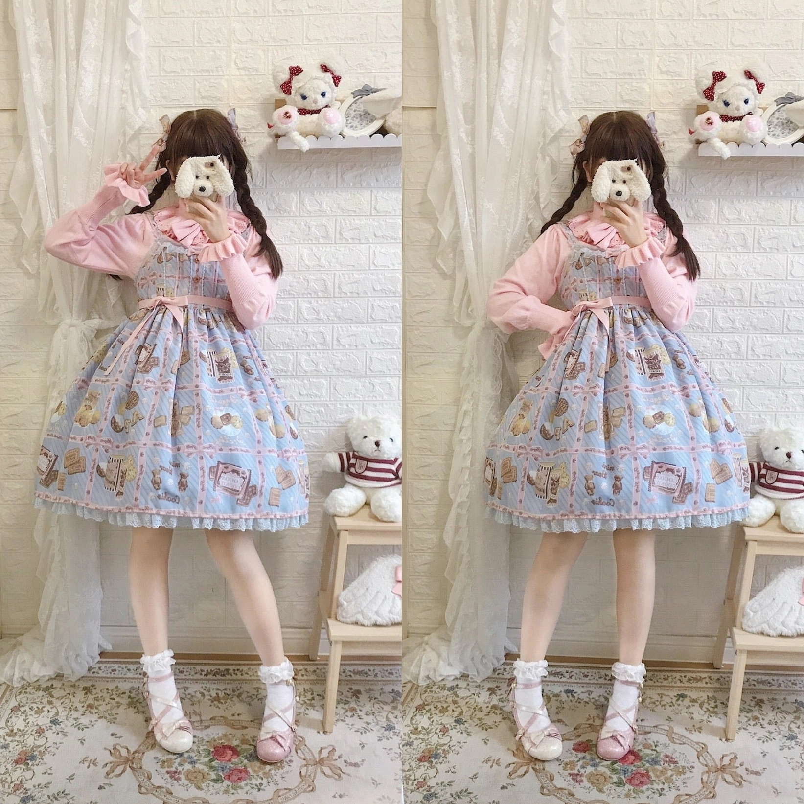 Seasonal styling autumn winter lolita fashion wool sweater weather-appropriate layering aesthetic