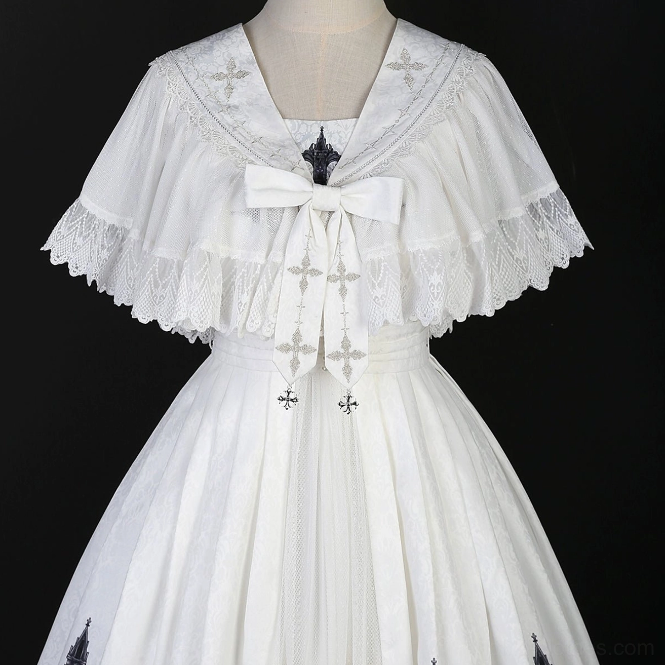 Silent Church Gothic Lolita JSK dress black complete set formal presentation