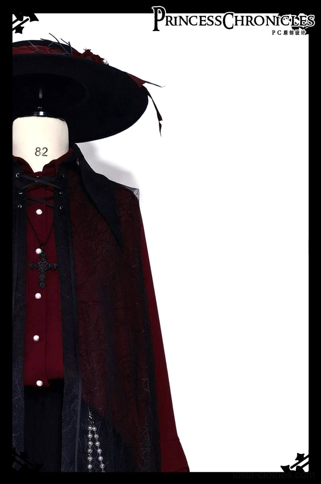 Ouji long sleeve ruffled shirt black color masculine gentleman cut size M full-body front
