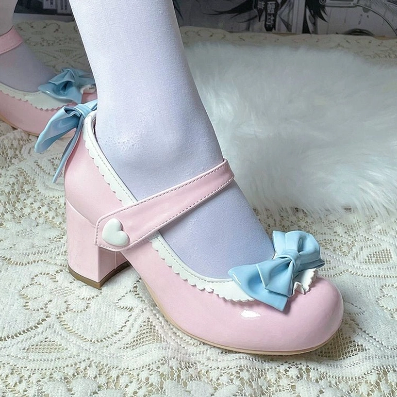 Snow white princess Lolita Mary Jane high heels 6.5cm fairytale storybook inspired elegant footwear