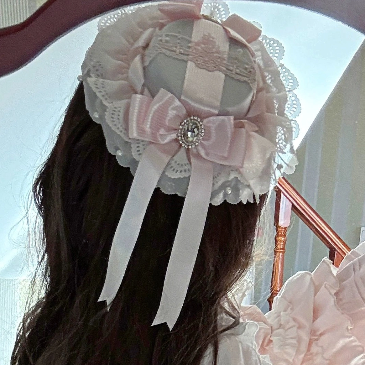 Pink solo puppet matching top hat one size free size lolita coordinate accessory theatrical puppet themed aesthetic