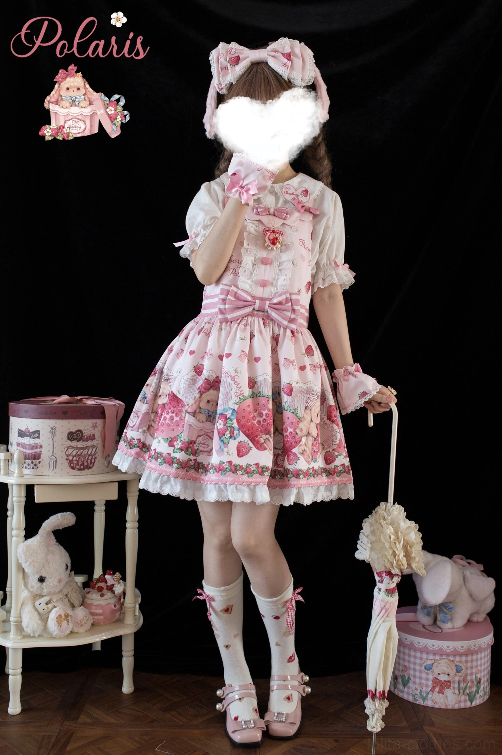 Wrist cuffs KC hand sleeves from strawberry rabbit sweet lolita complete gift set finishing touches for arm styling