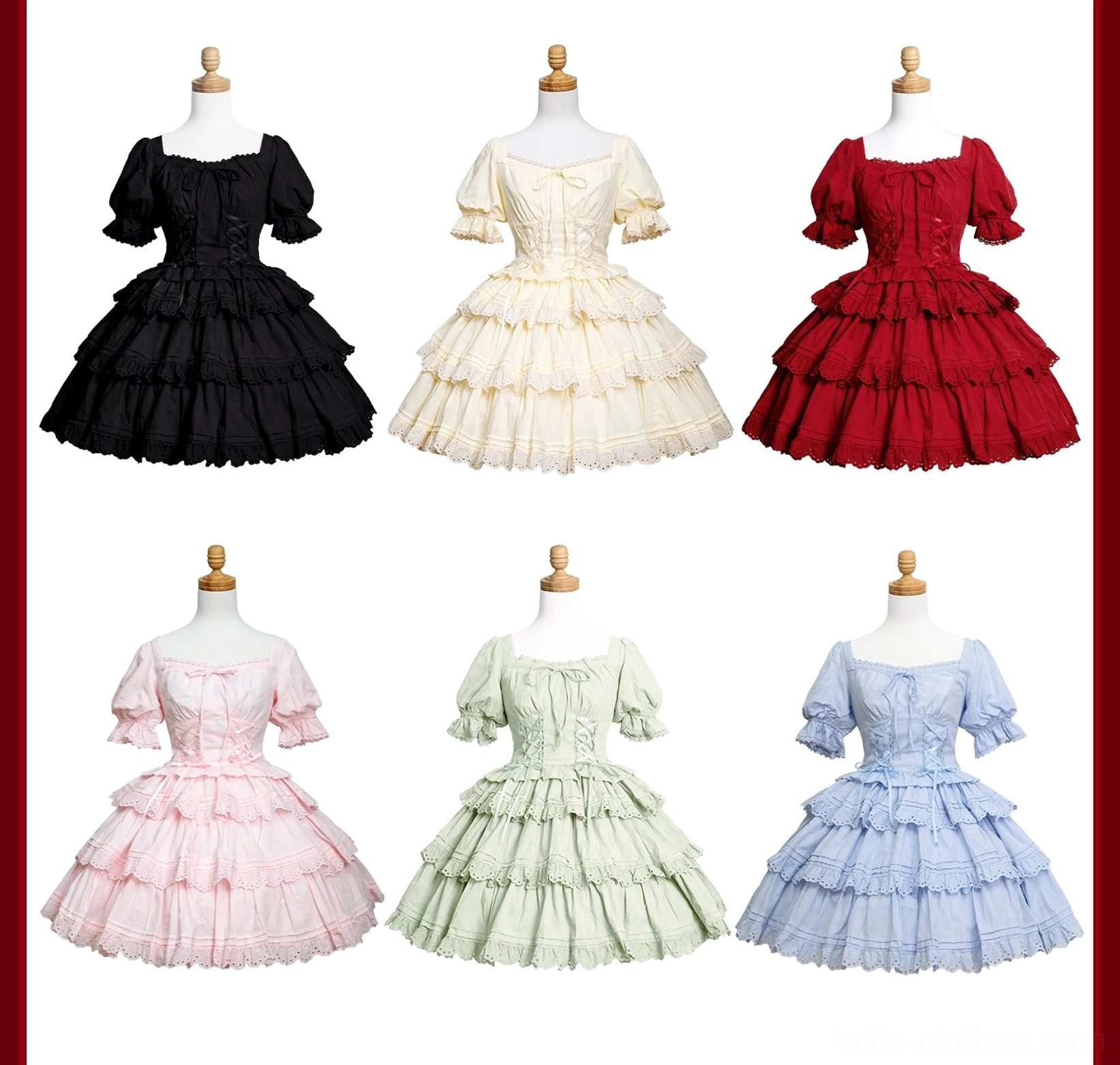 Sweet lolita one-piece separate OP dress system with modular components, detachable top and skirt, elastic waistband flexibility, tiered construction, large back bow for creative coordination