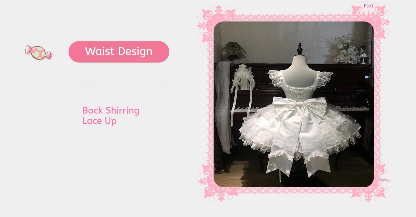 Sweet lolita ballet JSK corset bodice construction lace detail fitted waist support structured silhouette