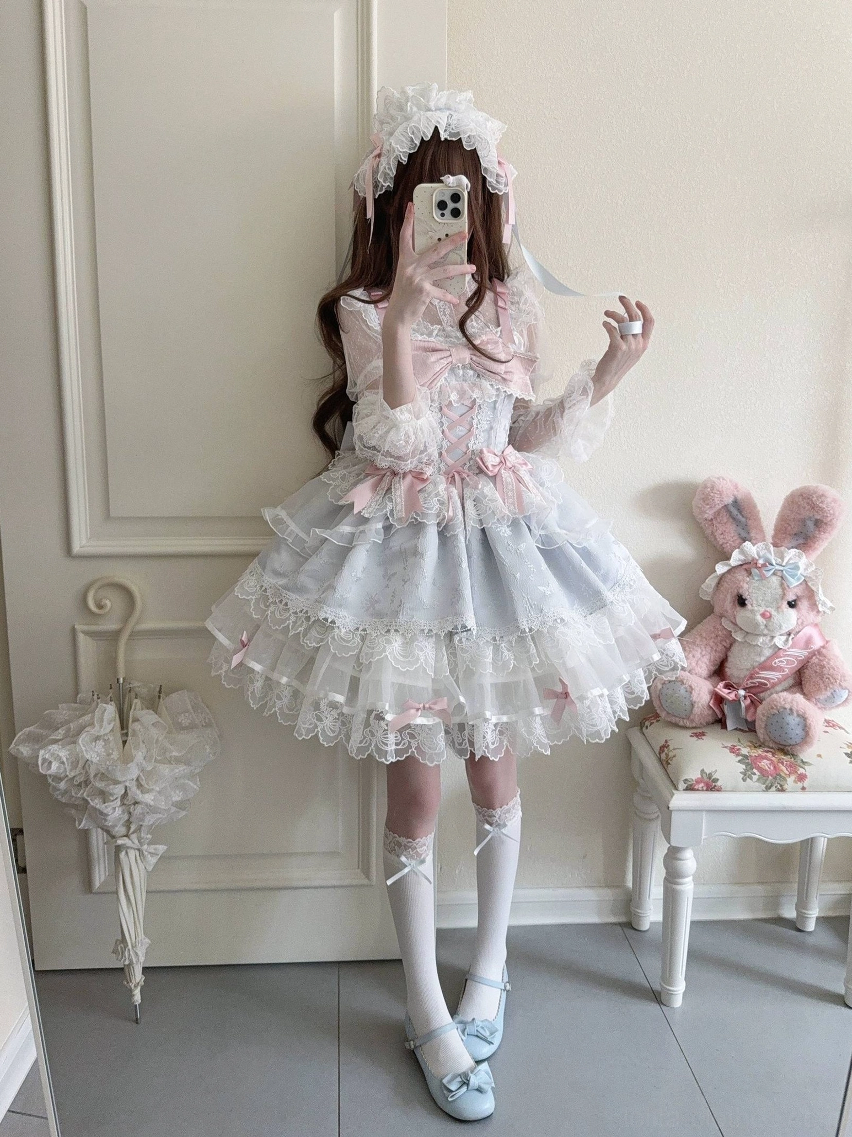 Sweet lolita ballet JSK versatile coordinate options removable accessories styling flexibility