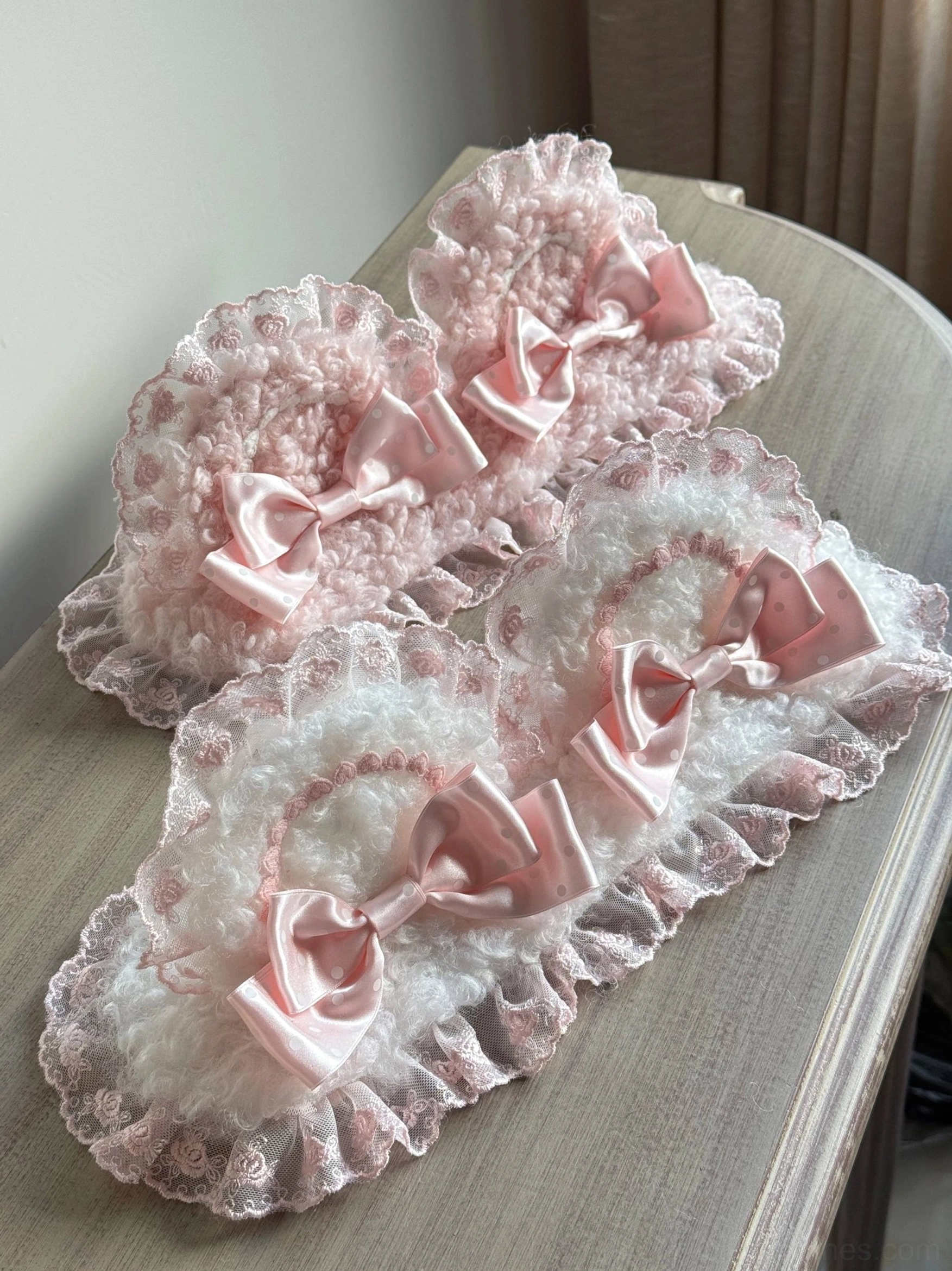 Sweet lolita bear ear lace headdress kawaii accessory handmade cute fashion detail close-up embellishment