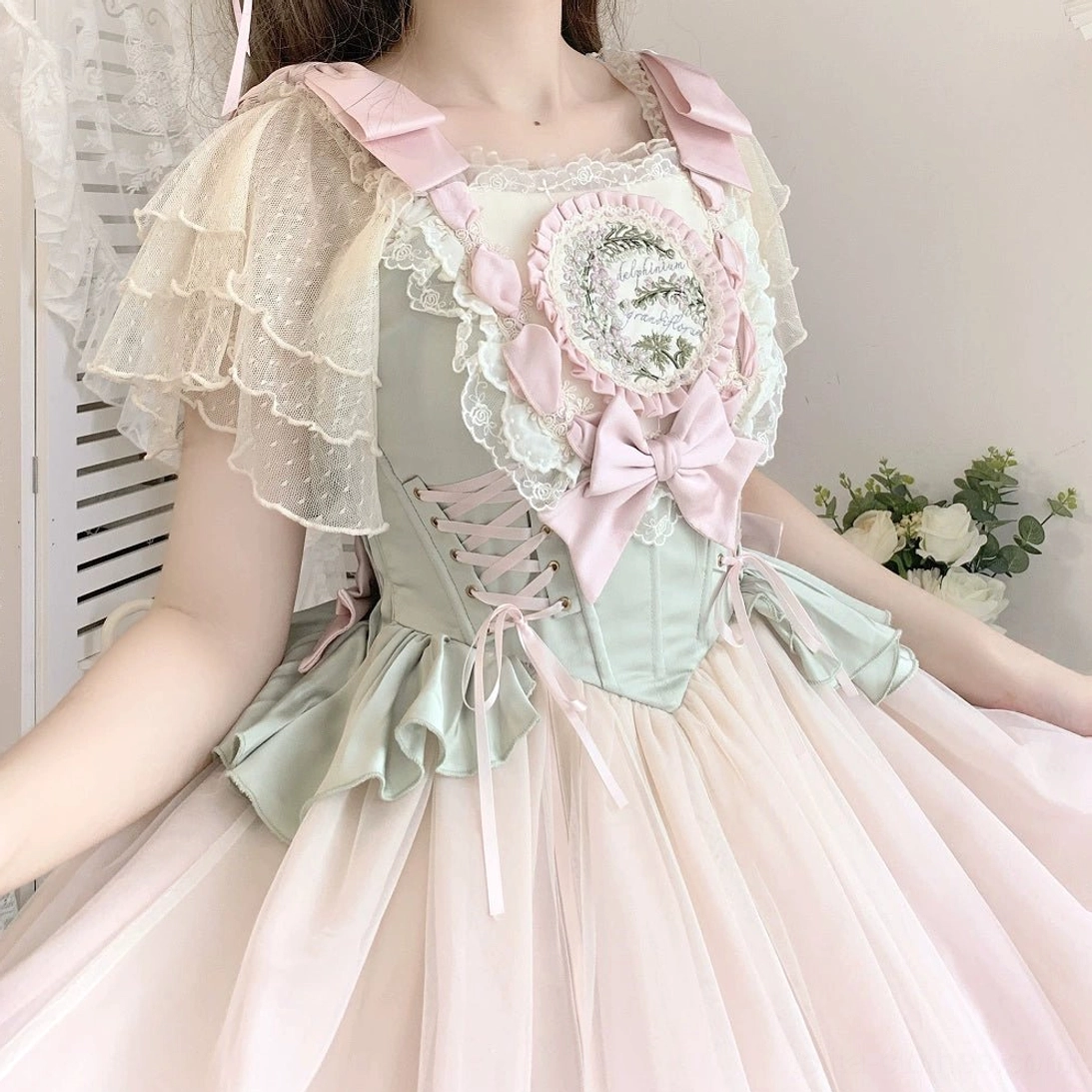 Sweet Lolita blouse coordinate inspiration with high-waisted skirt and accessories for daily wear