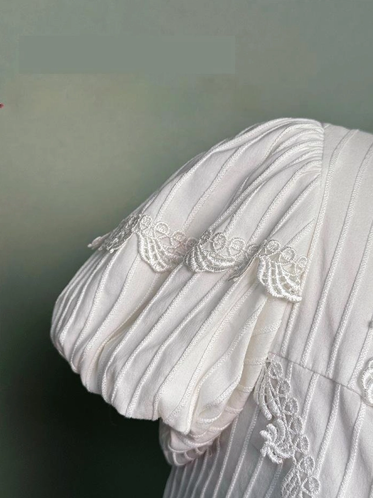 Lolita blouse styling guide showing coordination with tiered chiffon skirts and mary jane shoes for complete sweet lolita outfit