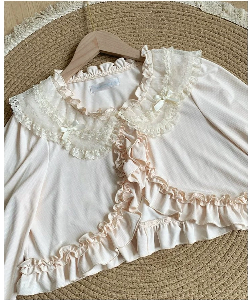 Sweet lolita bolero size chart measurements centimeters inches fit guide shoulder width bust circumference sleeve length reference