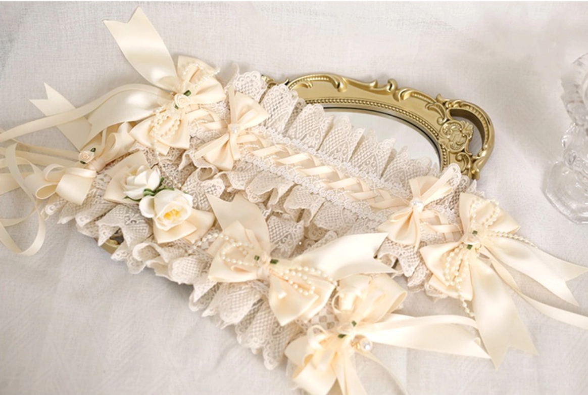Sweet lolita bow headband retaining clip adjustment feature comfortable custom fit demonstration