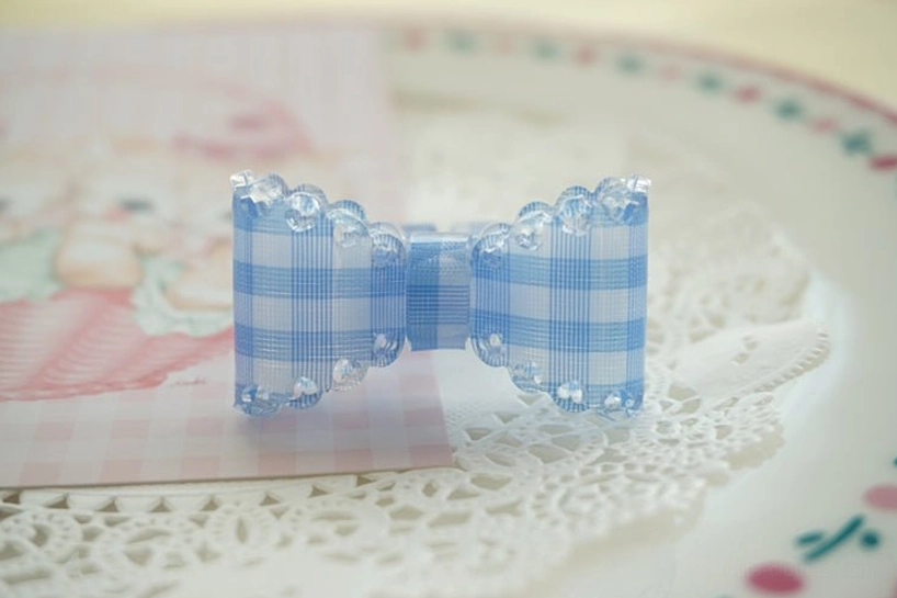 sweet lolita bow ring set multiple colors display handmade artisanal jewelry