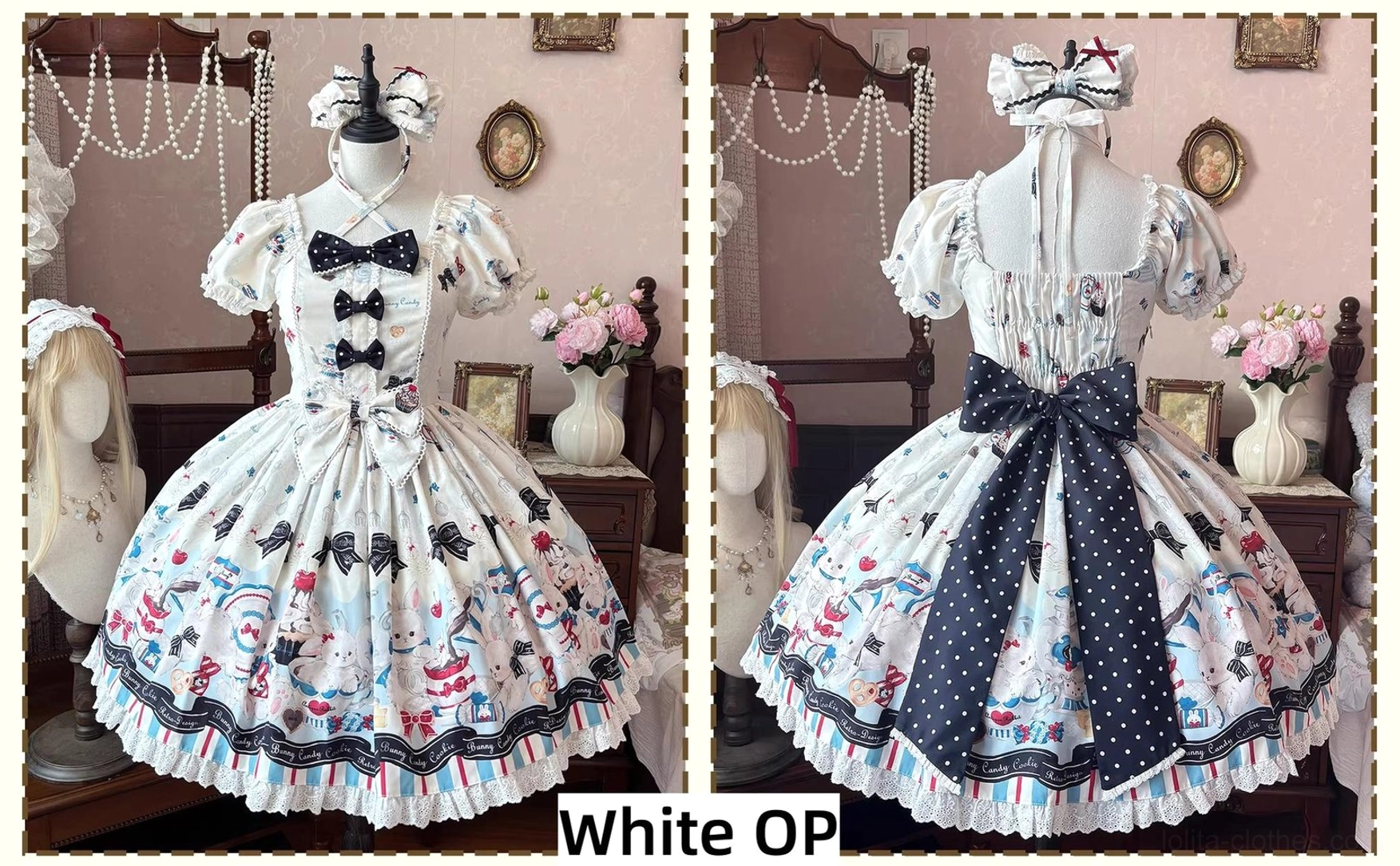 Sweet Lolita bunny print fabric care hand wash cool water gentle detergent storage tips