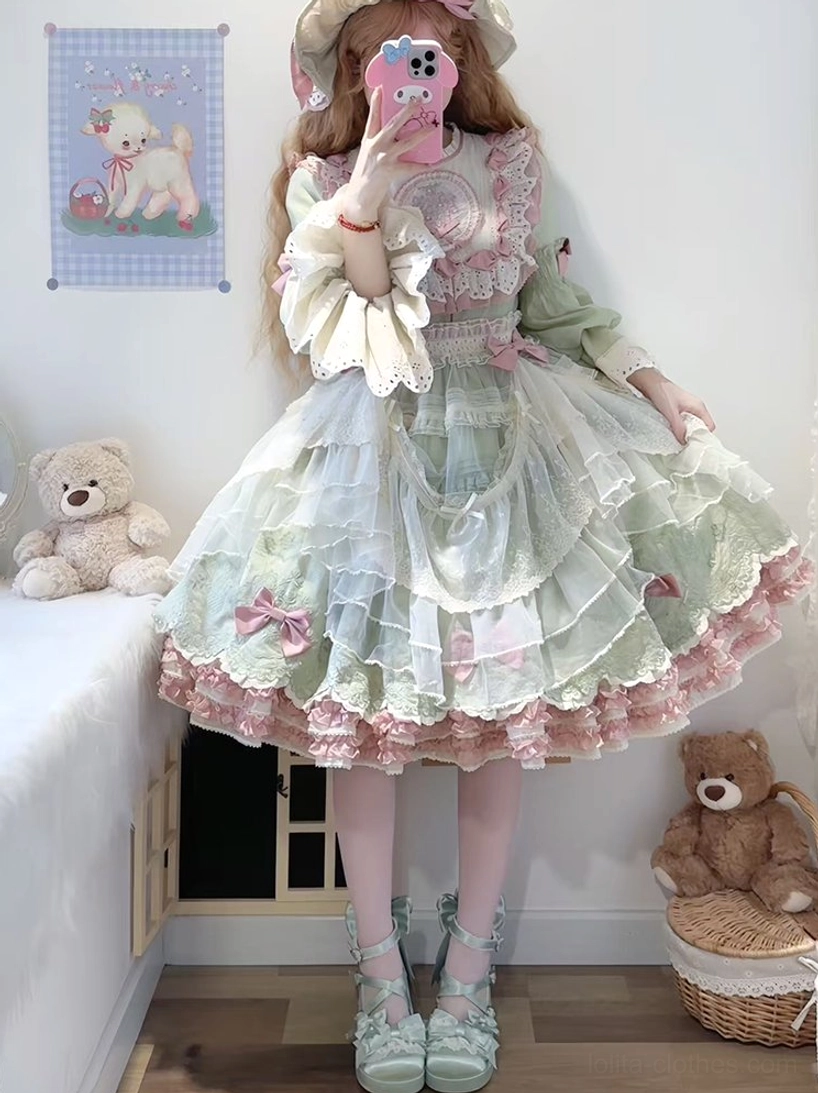 Sweet lolita chunky platform heel shoes heel height and platform specifications showing 3.5 inch heel and 0.8 inch platform dimensions