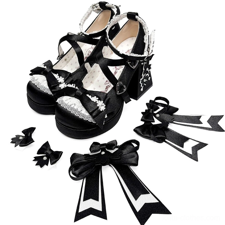 Sweet lolita chunky platform heel shoes photography and content creation suitable for lolita fashion blogs social media and photo shoots
