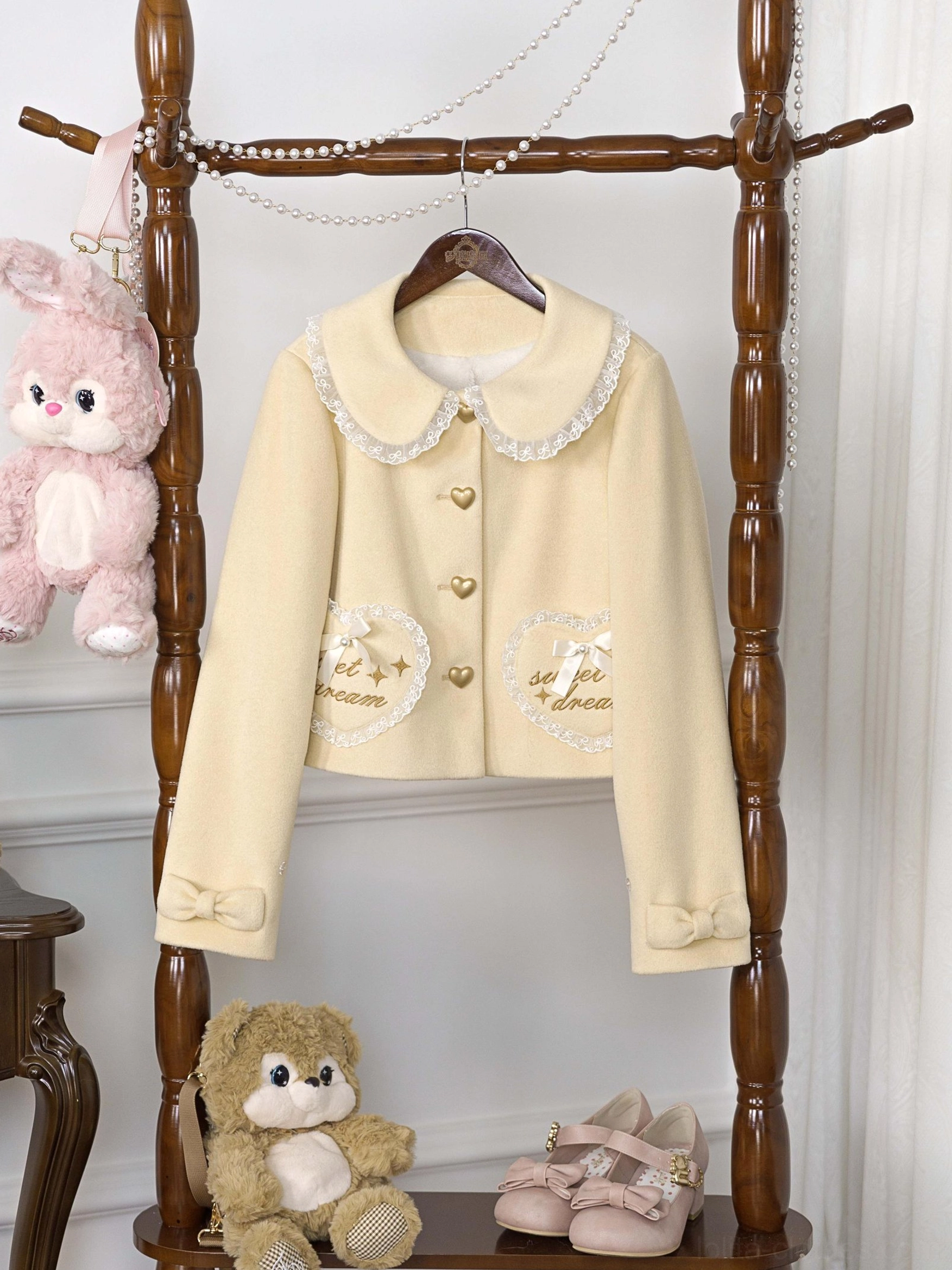Sweet lolita coat versatility showing casual everyday wear layering over simple dress versus formal tea party coordination styling
