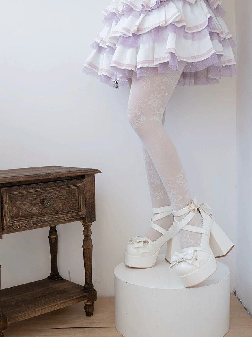 Sweet lolita coordination jsk jumper skirt pastel embroidered blouse lace socks ribbons patent leather
